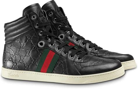 black high top gucci sneakers|black Gucci sneakers on sale.